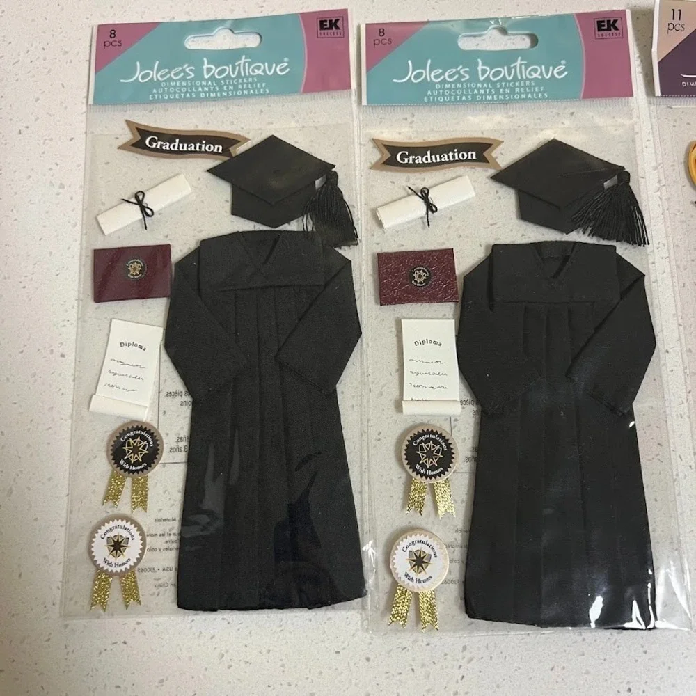 Vintage Jolee's Boutique Graduation Theme Scrapbook Sticker Sheets Lot‎